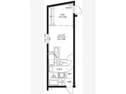 ジェノヴィア池袋 205(1LDK/2階)の間取り写真