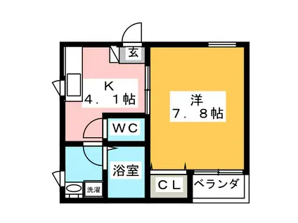 BEL TEMPOII(1K/1階)の間取り写真