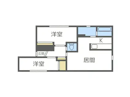 S・PLAZA(2LDK/2階)の間取り写真