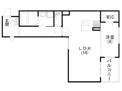スマートレジデンス砂山(1LDK/3階)の間取り写真