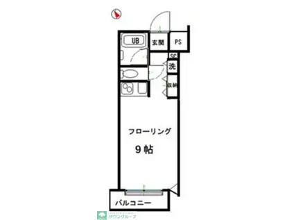 山手荻窪ビル(ワンルーム/3階)の間取り写真