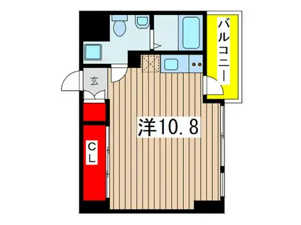 リエス千葉新宿(ワンルーム/5階)の間取り写真