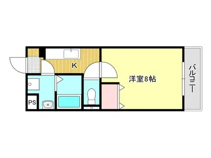 エレンシア(1K/5階)の間取り写真