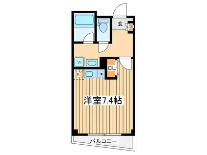 グレイスヒルズヨコハマ(ワンルーム/4階)の間取り写真