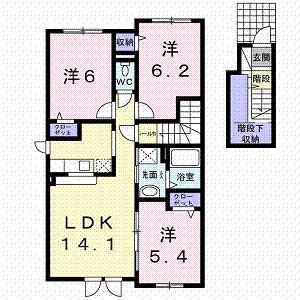ヴァレリア(3LDK/2階)の間取り写真
