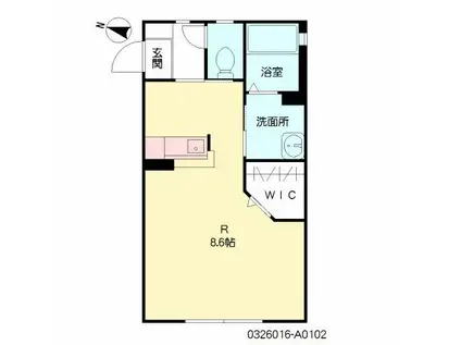 アーバンハイツ水前寺(ワンルーム/1階)の間取り写真