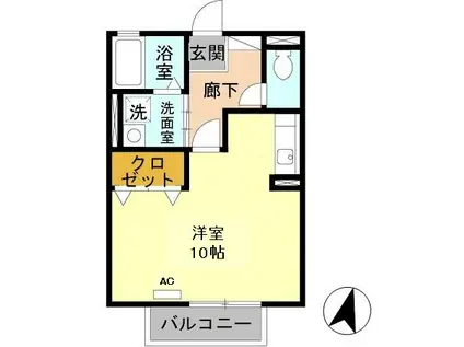 メゾンルエ西蒲田(ワンルーム/2階)の間取り写真