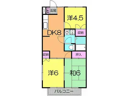 ニートハウス(3DK/2階)の間取り写真