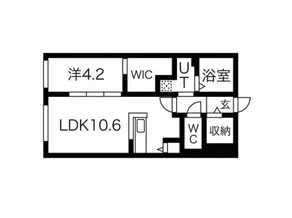 リーサ小樽(1LDK/5階)の間取り写真