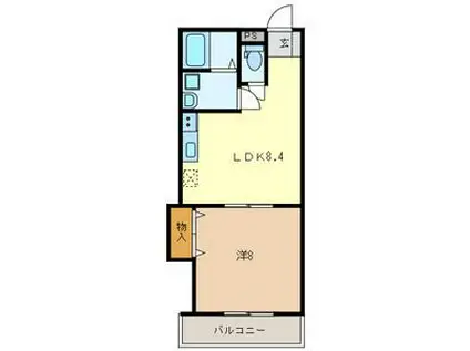 ゴッドマンション(1LDK/2階)の間取り写真