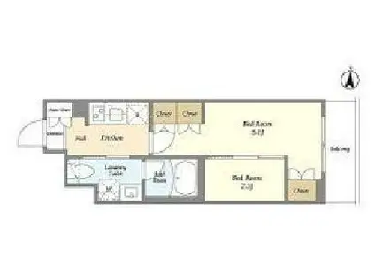 ARKMARK練馬(2K/2階)の間取り写真