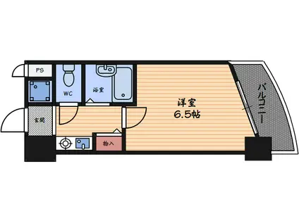 ラナップスクエア新福島(1K/10階)の間取り写真