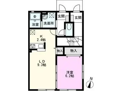 サン・ルミエール(1LDK/1階)の間取り写真