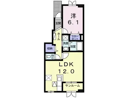 ジュエルキュートT.T(1LDK/1階)の間取り写真