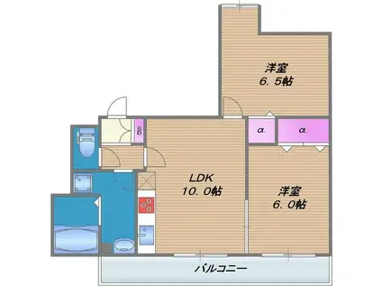 アドバンス松田II番館(2LDK/3階)の間取り写真