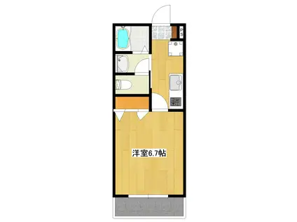 メゾン・カメリア(1K/1階)の間取り写真