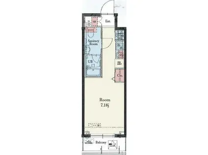 RESIDENCE IRUMA(ワンルーム/10階)の間取り写真