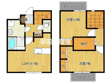 絆一号館(2LDK/2階)の間取り写真