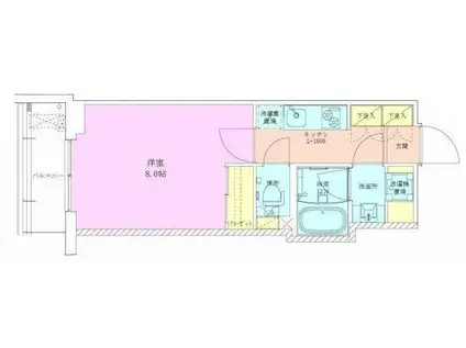 半蔵門レジデンス(1K/10階)の間取り写真