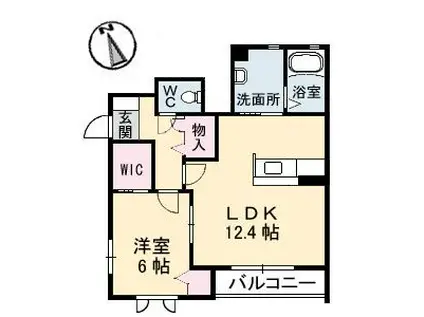 エスペラント(1LDK/1階)の間取り写真