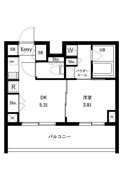 セジョリ高井戸(1DK/4階)の間取り写真