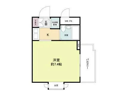 ジョイフル石屋川(ワンルーム/3階)の間取り写真