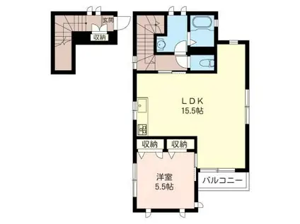 メゾン・エスポワール(1LDK/2階)の間取り写真