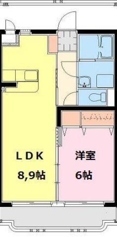 エアフォルク(1LDK/1階)の間取り写真