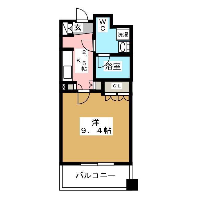 パークアクシス御茶ノ水ステージ(1K/9階)の間取り写真