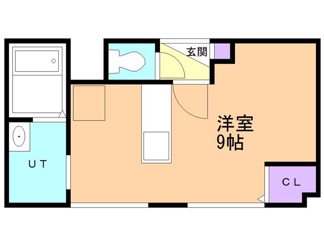 瀬戸ビル(ワンルーム/2階)の間取り写真