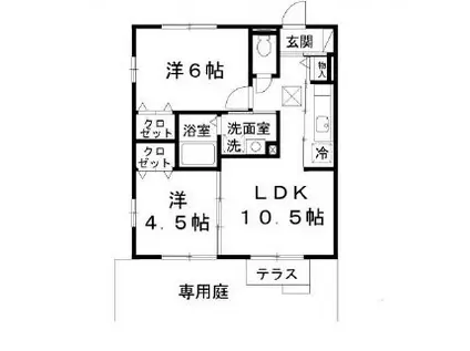 グランコントゥール(2LDK/2階)の間取り写真