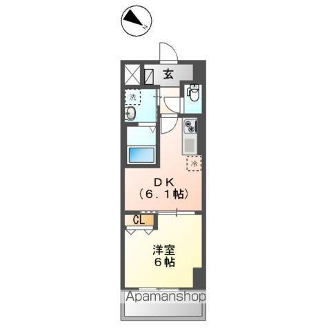 フローラ小石川(1DK/4階)の間取り写真