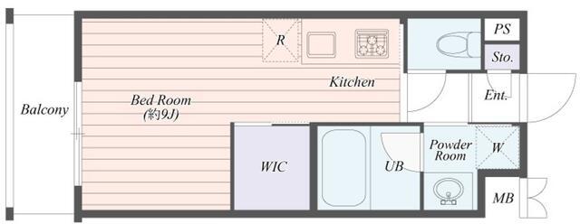 B CITY APARTMENT SHINJUKU NW(ワンルーム/2階)の間取り写真