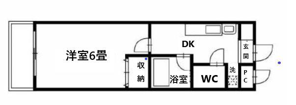 チェリーハイツ(1K/3階)の間取り写真