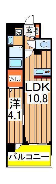 DEAREST3(1LDK/8階)の間取り写真