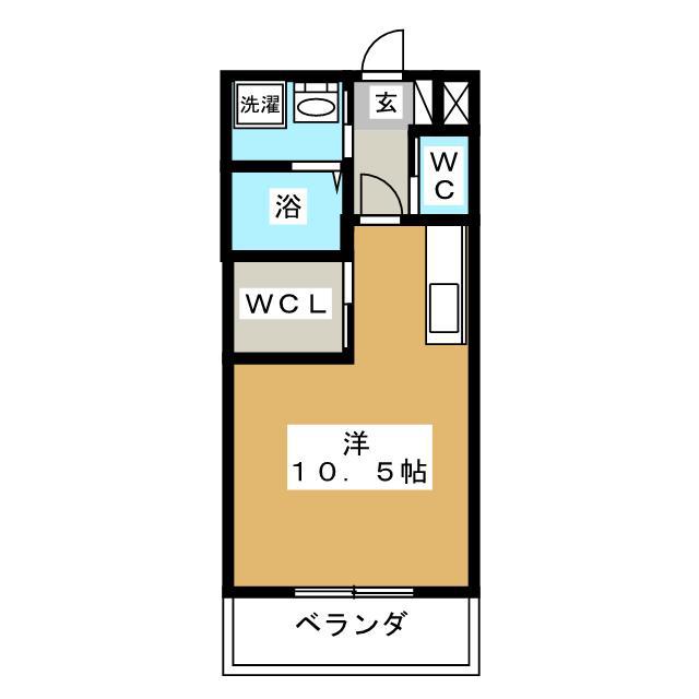 フラワーパーク(ワンルーム/6階)の間取り写真