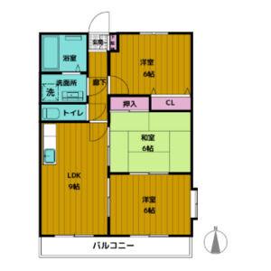 SANTA PLACE K2(3DK/1階)の間取り写真