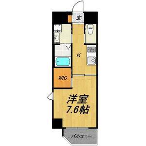 TIRAPALACE天神山(1K/7階)の間取り写真