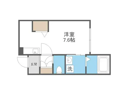 COFFRET東札幌23(ワンルーム/4階)の間取り写真