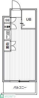 TS GARDEN都立大学II(ワンルーム/3階)の間取り写真