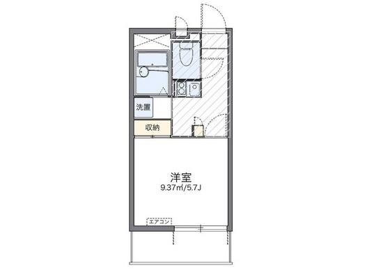 レオパレスコスモスII(1K/2階)の間取り写真