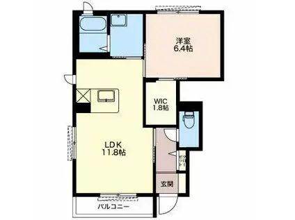 ＪＲ東海道本線 舞阪駅 徒歩9分 2階建 築19年(1LDK/1階)の間取り写真