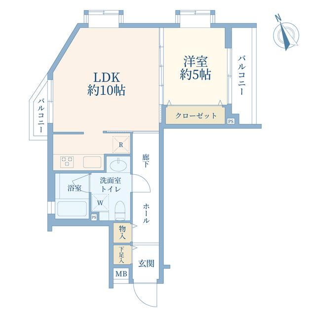 BIT渋谷常磐松(1LDK/3階)の間取り写真