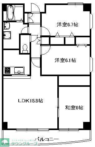 ソアール八千代中央II(3LDK/3階)の間取り写真