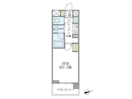 バンクサイドコート常盤(1K/5階)の間取り写真