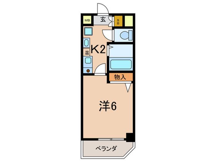SANKOセレブコート(1K/8階)の間取り写真