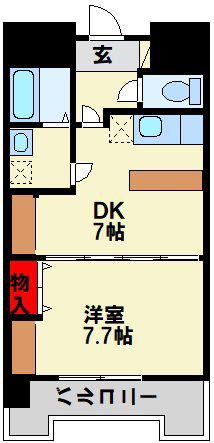 シャルマンエルディオII(1LDK/4階)の間取り写真
