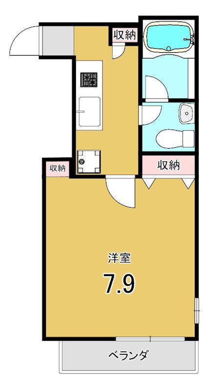 プレサンスNEO京都烏丸(1K/3階)の間取り写真