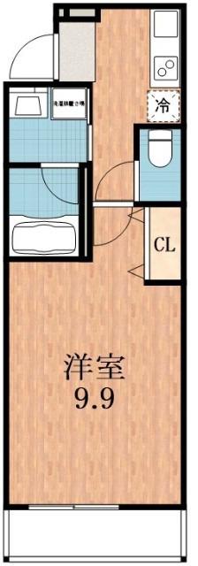 フジパレス針中野VI番館(1K/1階)の間取り写真