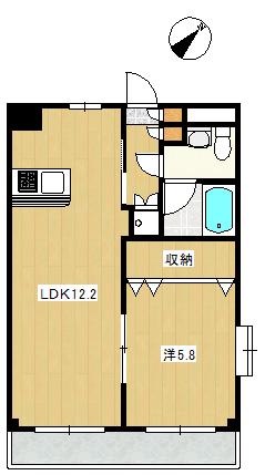 パレスファンテーヌ(1LDK/2階)の間取り写真